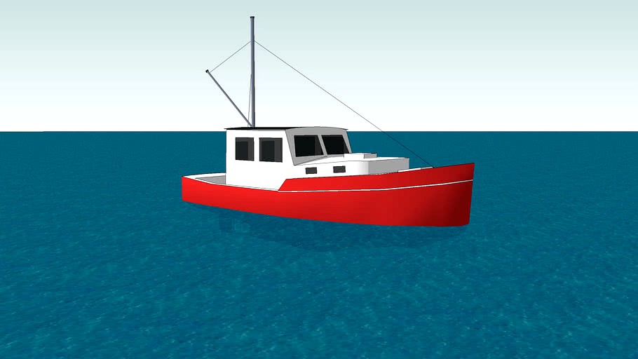 Floating Boat 3d model