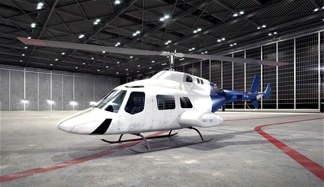 Bell 222 helicopter 3D Model