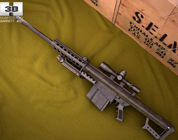 Barrett M82A1 3D Model