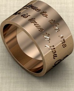 Ring  Be true to the one Who is true to you 3D Model