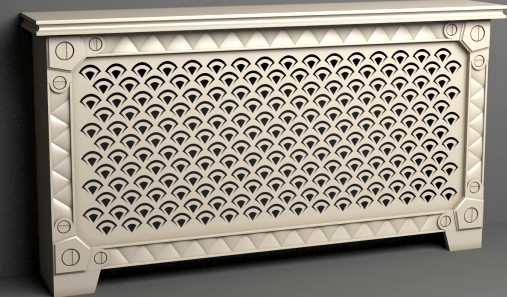 Decorative screen for radiator art deco