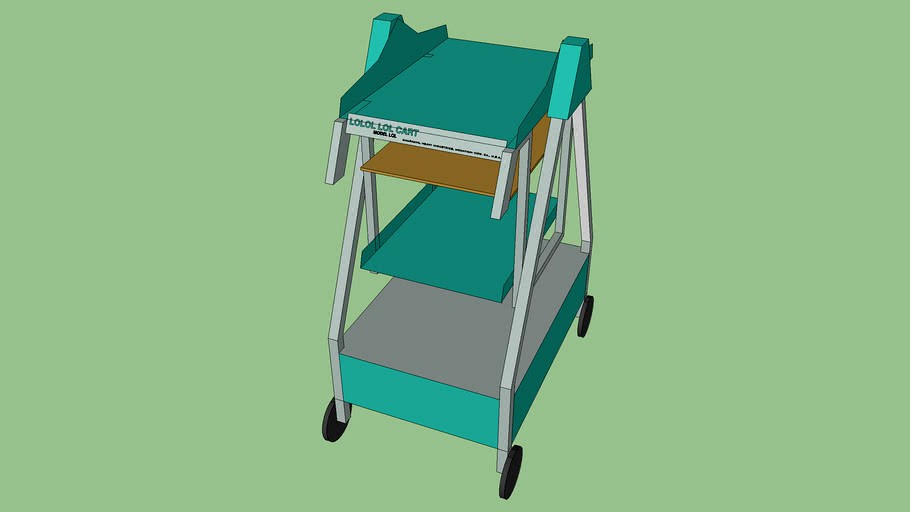 Tek Lab Cart Model 3 3d