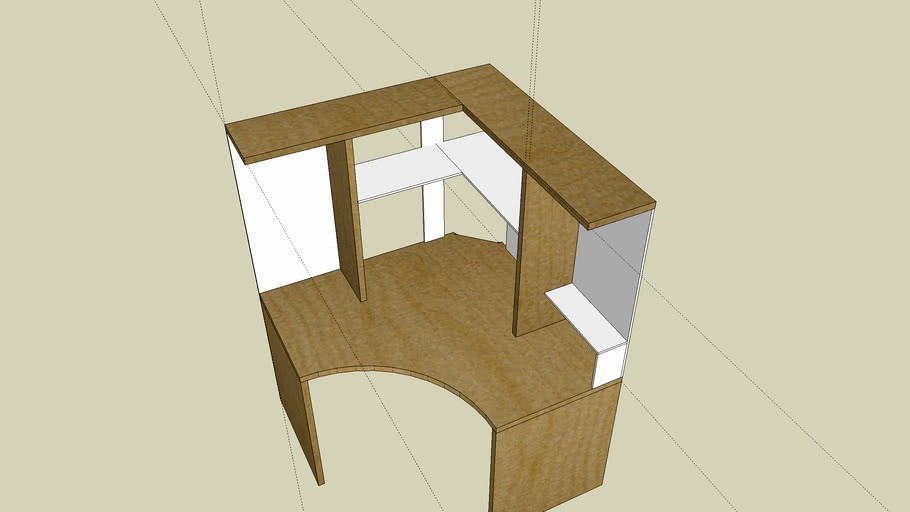 Ikea Mikael Corner Workstation 3d model