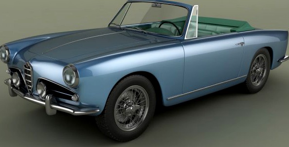 Alfa Romeo 1900 SS Cabrio 3D Model