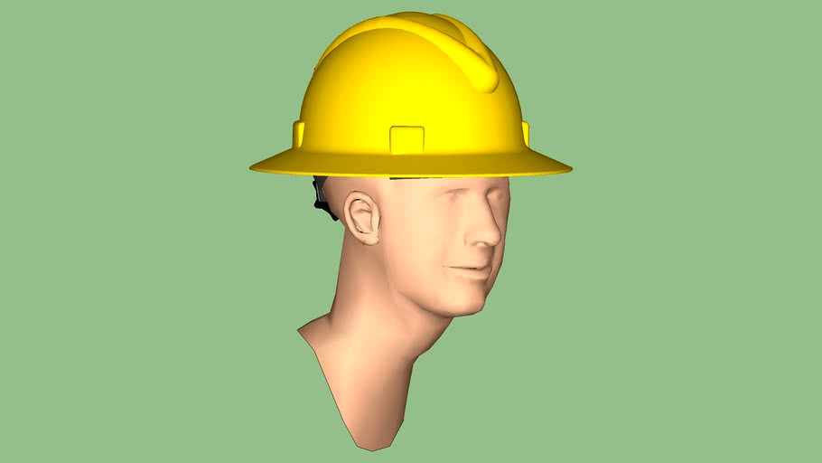 Safety First Series - Safety Hard Hat - Full Brim Style w/ Ratchet Suspension & Brow Pad - Yellow