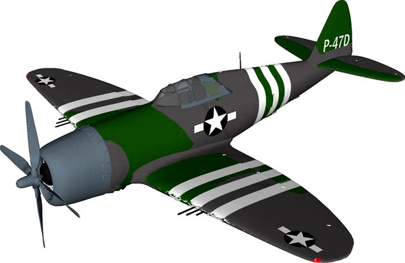 avion de chasse Republic P-47D Thunderbolt