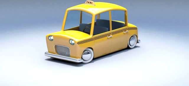 Toycar Taxi 3D Model