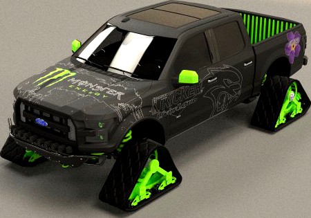 FORD F150 Raptor Monster Energy 3D Model