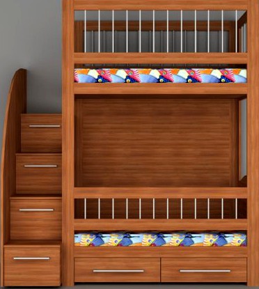 Childrens bunk bed 3D Model