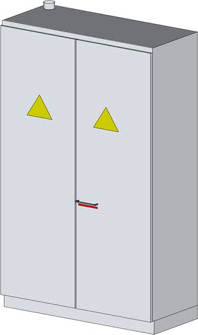 Chemikalienschrank, 375-007, 1200x1920x520mm, 2 Türen