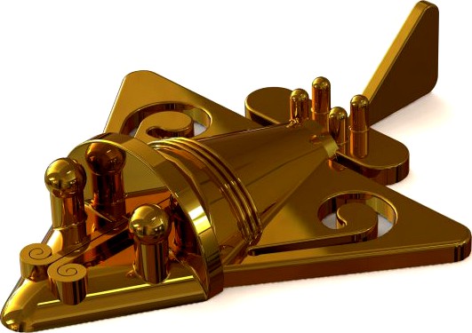 Columbian gold plane 3D Model