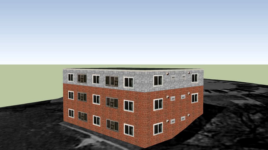 Purdue Hilltop Apartment Building 26 3d model