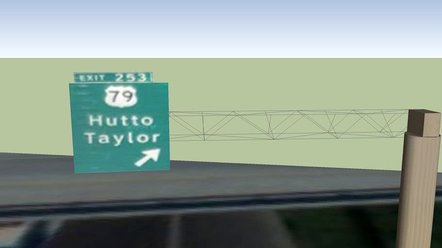 Hutto/Taylor Exit sign on I-35