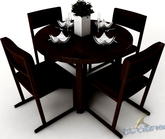 Dining table set 33 3D Model