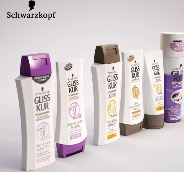 Set Gliss Kur shampoo, conditioner, nail