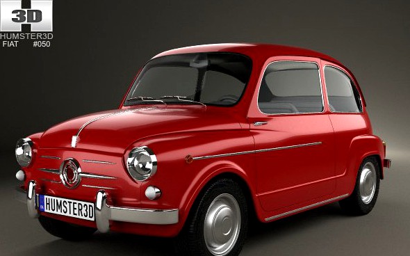 Fiat 600 D 1960 3D Model