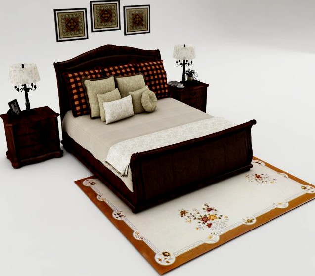 Bedroom set 006 3D Model