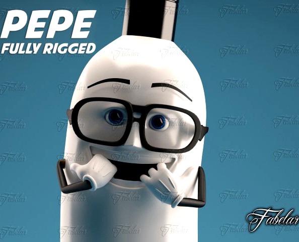 Pepe fully rigged 3D Model