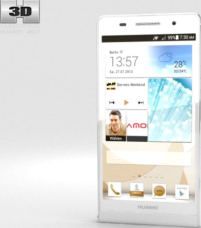 Huawei Ascend P6 S White 3D Model