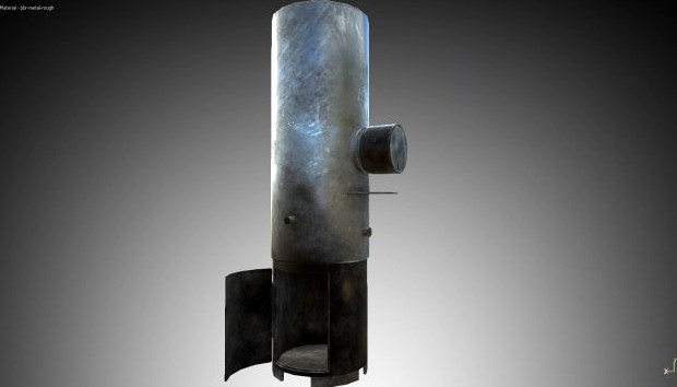 Wood-fired boiler Titan 3D Model