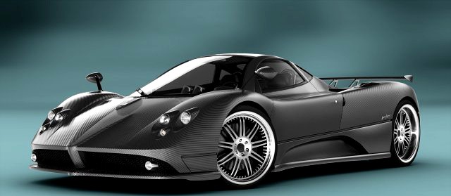 Pagani Zonda F RIGGED 3D Model