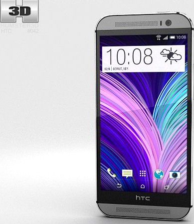 HTC M8 Gray 3D Model