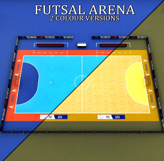 Futsal court arena 3D Model