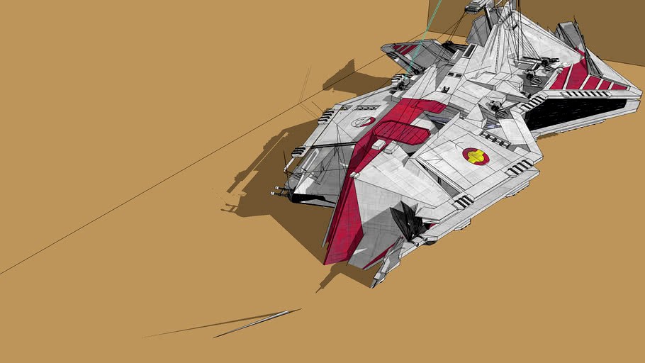 Crashed Republic Attack Cruiser