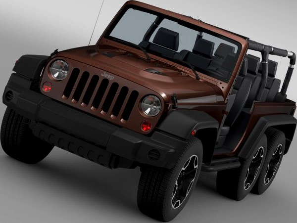 Jeep Wrangler Rubicon 6x6 2016 3D Model