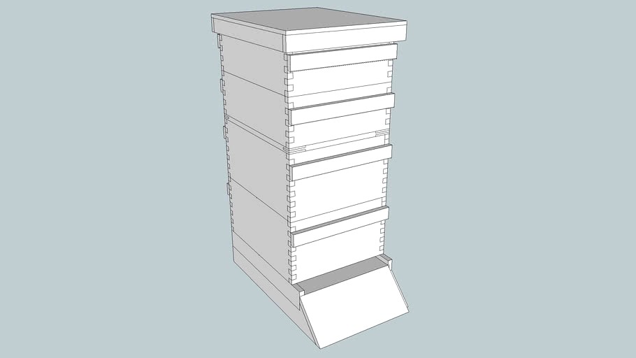 a complete 10-Frame Langstroth bee hive