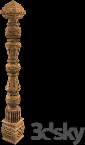 Carved pillar