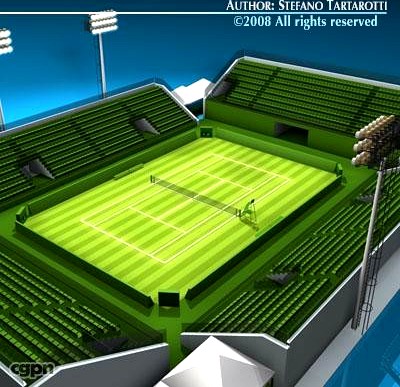 Tennis court3d model