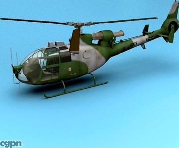 SA-341 UK Army3d model