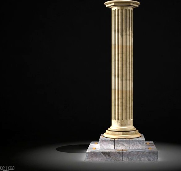 Classic marble column3d model