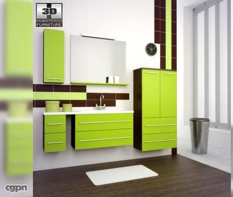 Bathroom furniture 03 Set3d model