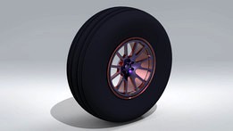 Vehicle Wheel 3D model(22.5 inch Rim)