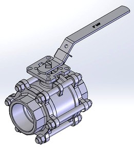 VÁLVULA ESFERA TRI-PARTIDA 3" (BALL VALVE)