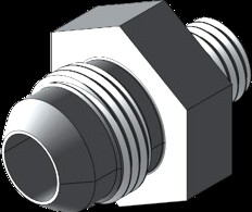 JIC 37° MALE STRAIGHT to M12x1.5 O-RING ADAPTOR