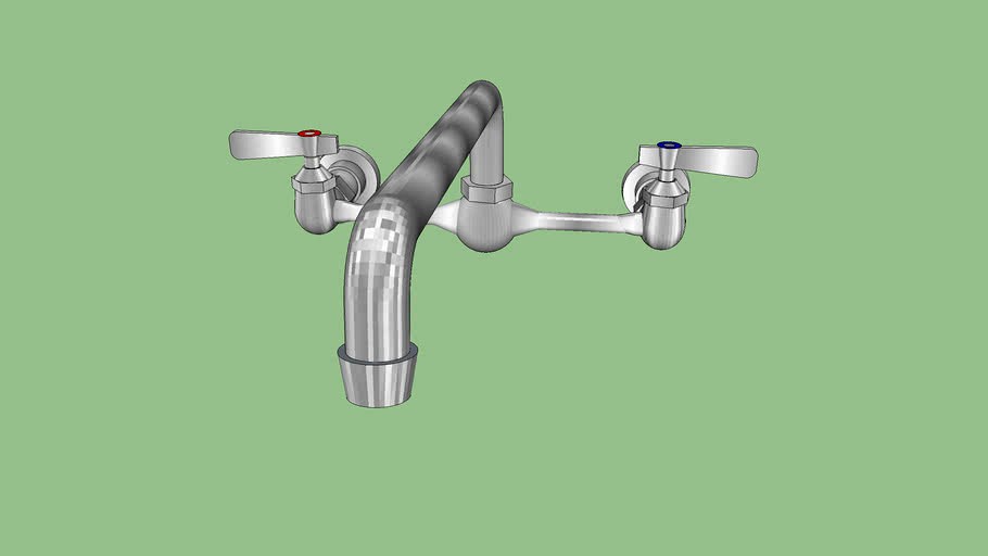 T&S wall mount faucet 3d model