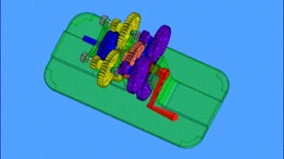 The model of the closed gear differential mechanism