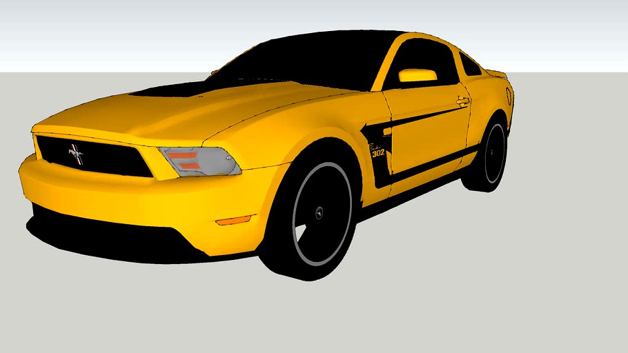 2012 Ford Mustang Boss 302 (Yellow and Black)
