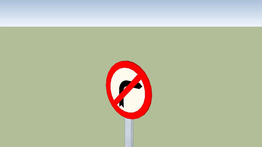 Giro a la derecha prohibido.