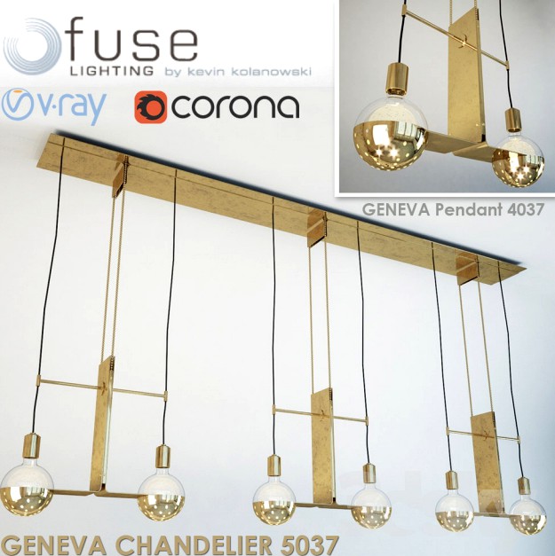 Fixtures and Geneva Chandelier Pendant by Fuse Lighting