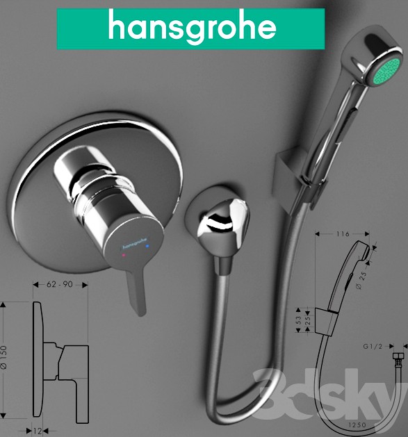 Hygienic shower hansgrohe