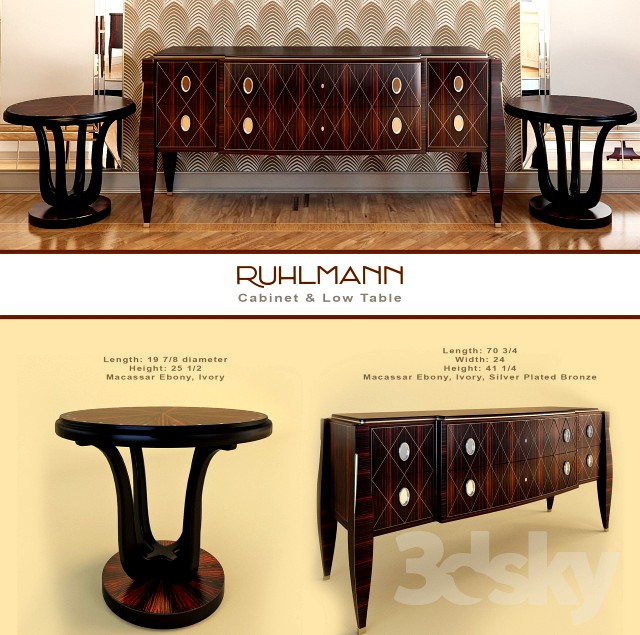 Ruhlmann style furniture \ cabinet &amp;amp; low table