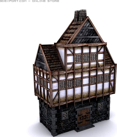 Tudor Manor 3D Model