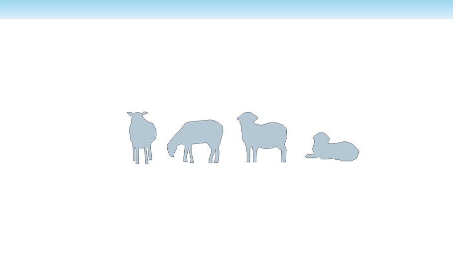 Sheep 2d silhouettes