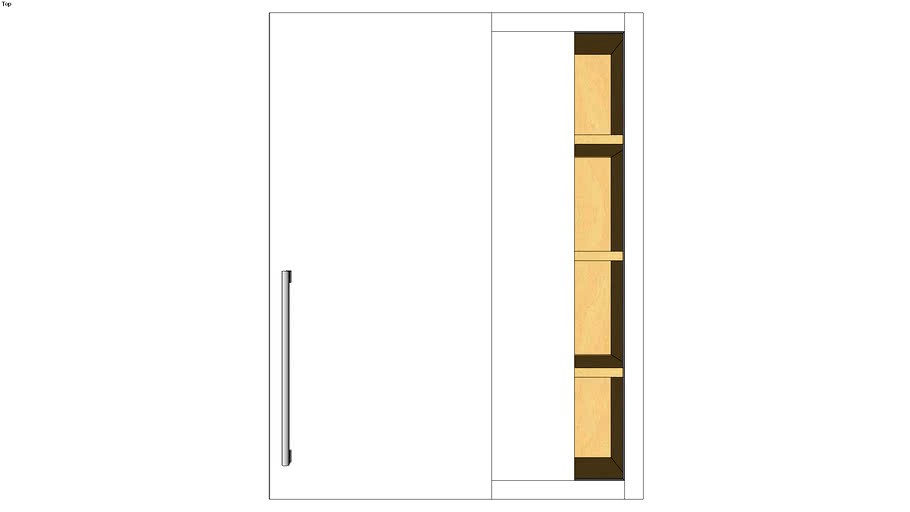 Wall Blind Corner Single Door 39H