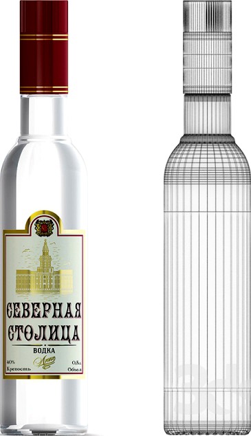 A bottle of vodka