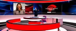 television studio set design (BBC World News)